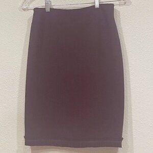 Purple Albert Nipon size 4 business pencil skirt with detailed ruffle trim.